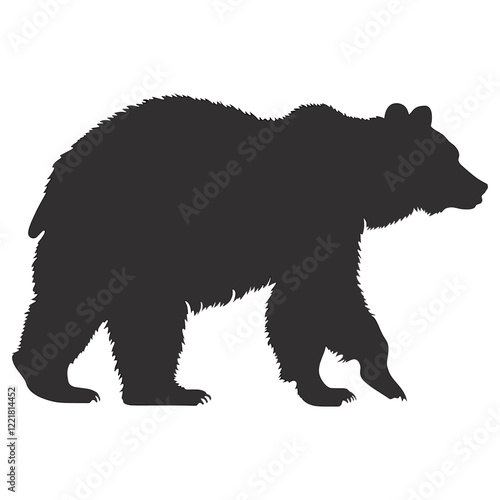 Bear silhouette illustration wildlife vector