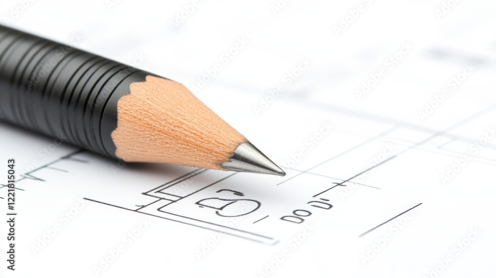 Closeup of pencil on paper with numbers data analysis, calculations and financial planning Closeup of pencil on paper with numbers data analysis, calculations and financial planning