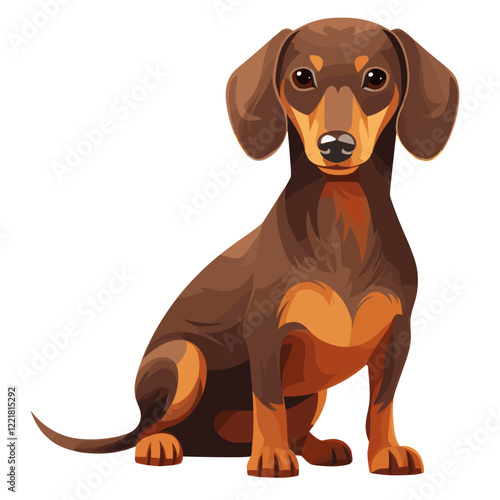 Dachshund dog illustration dachshund pet vector