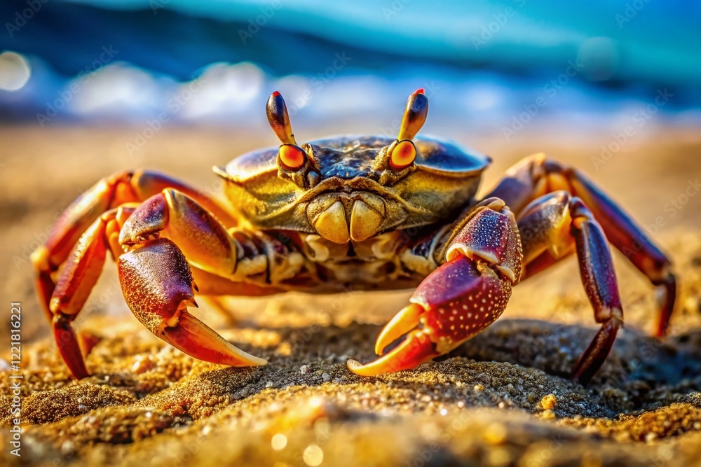 Macro Photography: Crab Detail in Sandy Beach Habitat Macro Photography: Crab Detail in Sandy Beach Habitat
