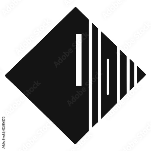 Abstract geometric shapes illustration design black vector
