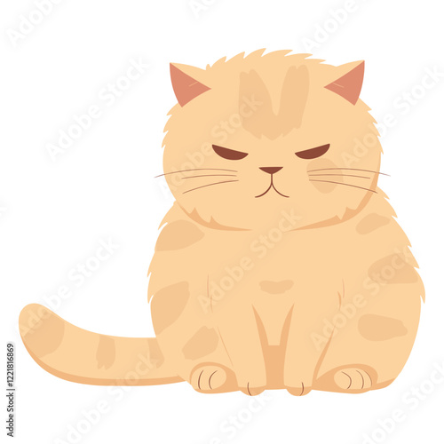 Sad cat illustration cartoon cute vector