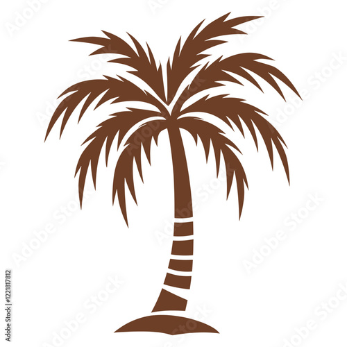 Palm tree icon illustration minimalist graphic vector