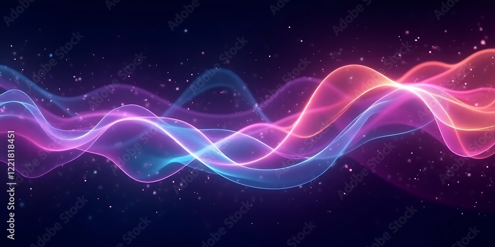 Abstract Glowing Waves: A Symphony of Pink, Blue, and Purple Lights Abstract Glowing Waves: A Symphony of Pink, Blue, and Purple Lights