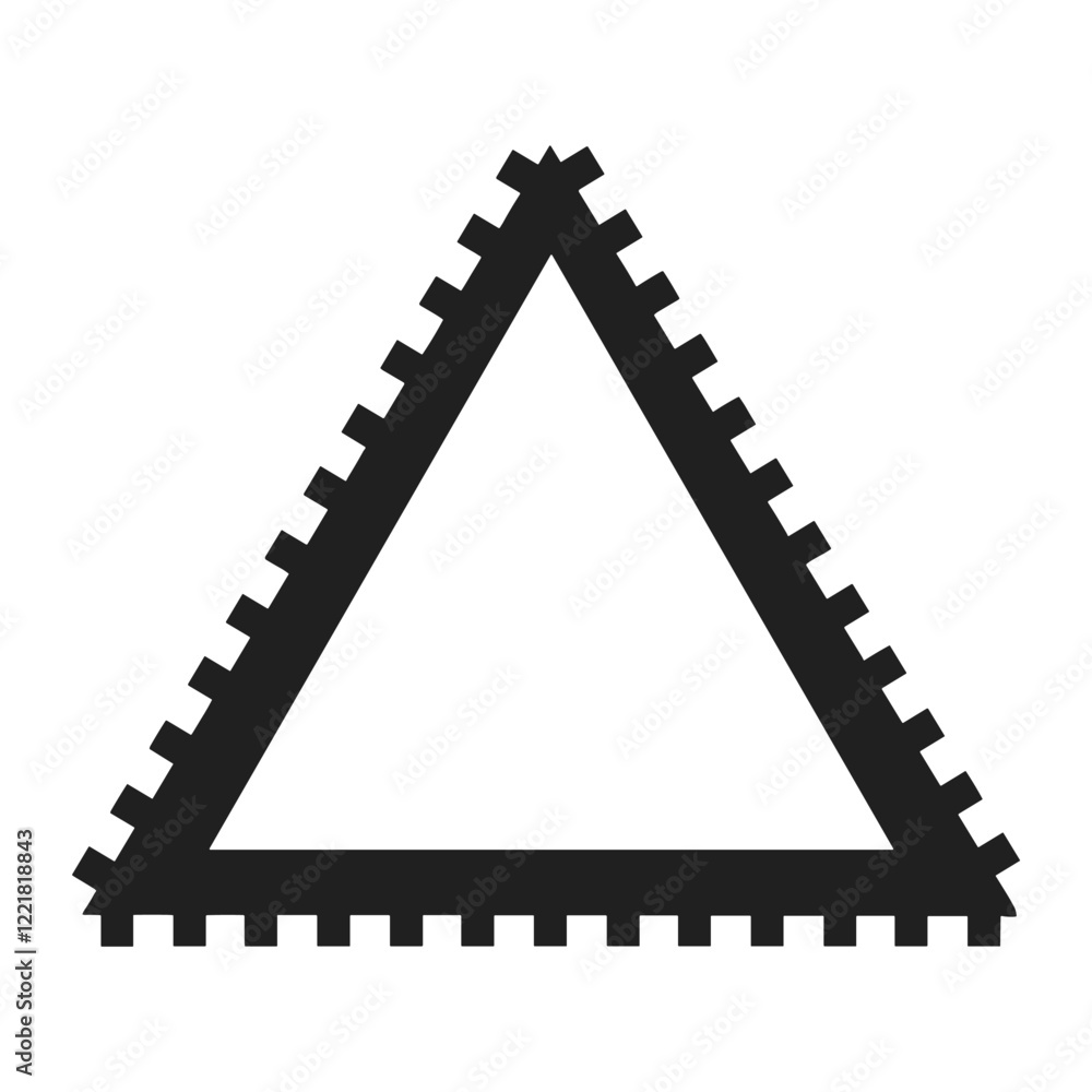 Obraz premium Blank post stamp shape triangle illustration graphic vector