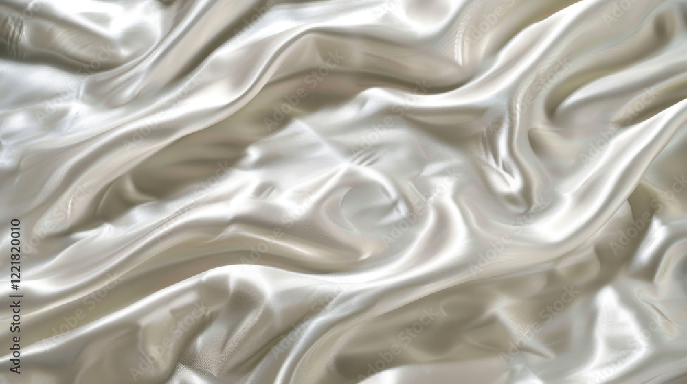 Soft, flowing silk fabric with shiny surface, creating elegant waves and folds. light reflects beautifully, enhancing luxurious feel of material Soft, flowing silk fabric with shiny surface, creating elegant waves and folds. light reflects beautifully, enhancing luxurious feel of material