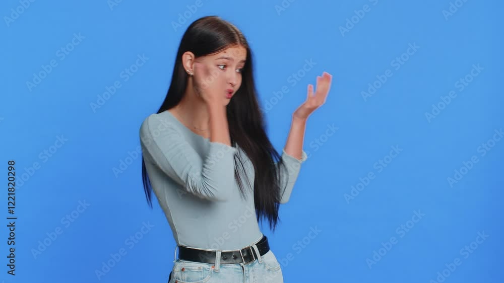 Woman raising hands asking what why reason of failure, demonstrating disbelief irritation by troubles trendy social media meme anti lifehacks ridicules people who complicate simple tasks for no reason Woman raising hands asking what why reason of failure, demonstrating disbelief irritation by troubles trendy social media meme anti lifehacks ridicules people who complicate simple tasks for no reason