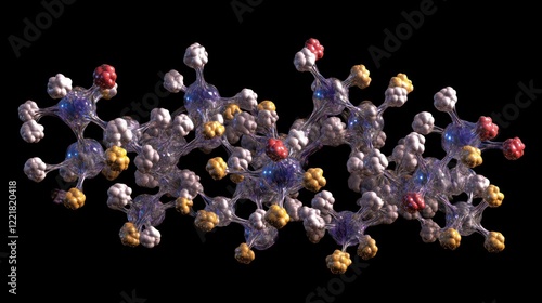 3D Molecular Structure of a Complex Compound photo