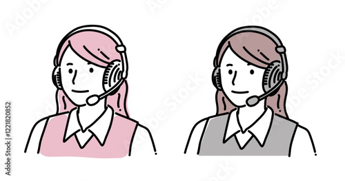 笑顔のオペレーター＿カラー