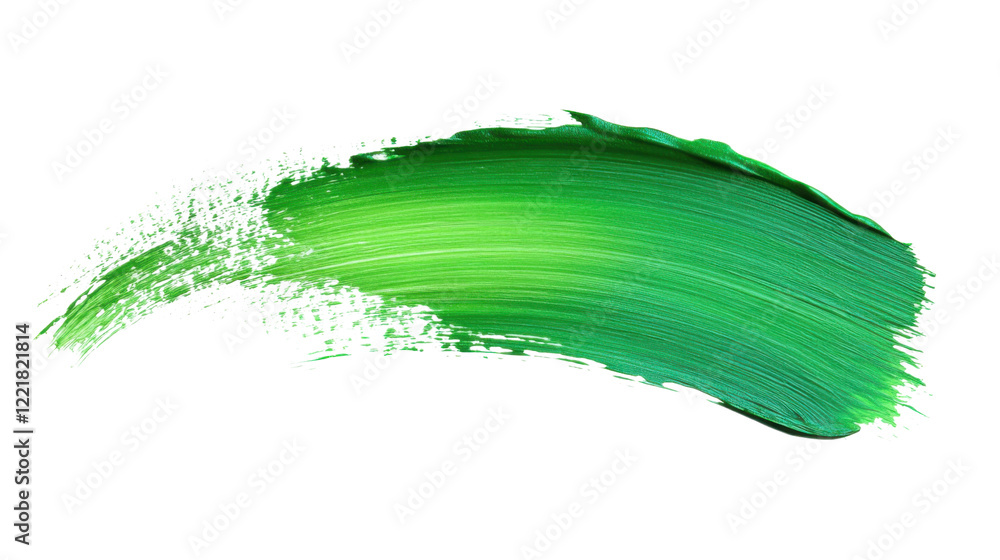 Green paint splash on transparent background