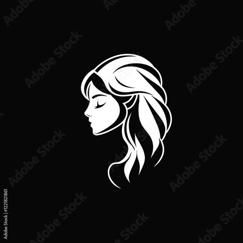 virgo zodiac symbol in white simple lines vector 
