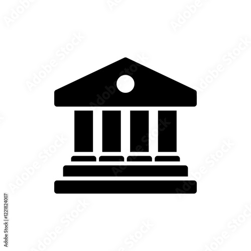 Bank icon vector illustration. Bank sign and symbol, museum, university