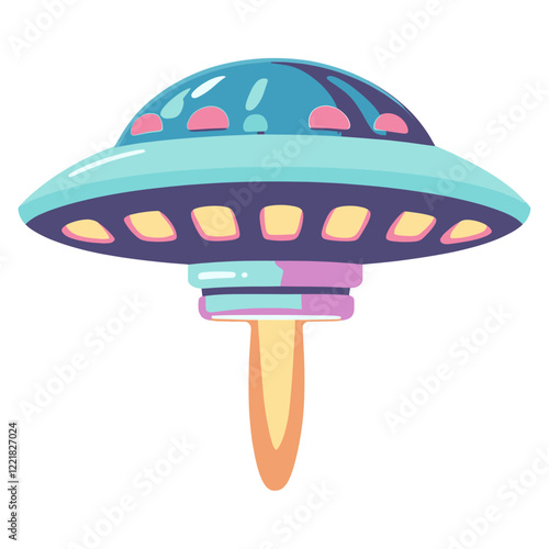 Ufo illustration futuristic appliance vector