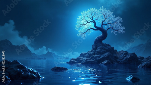 Background with the Same Color composition, Generative AI