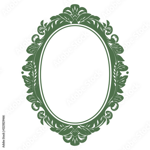 Vintage oval style illustration decorative vector