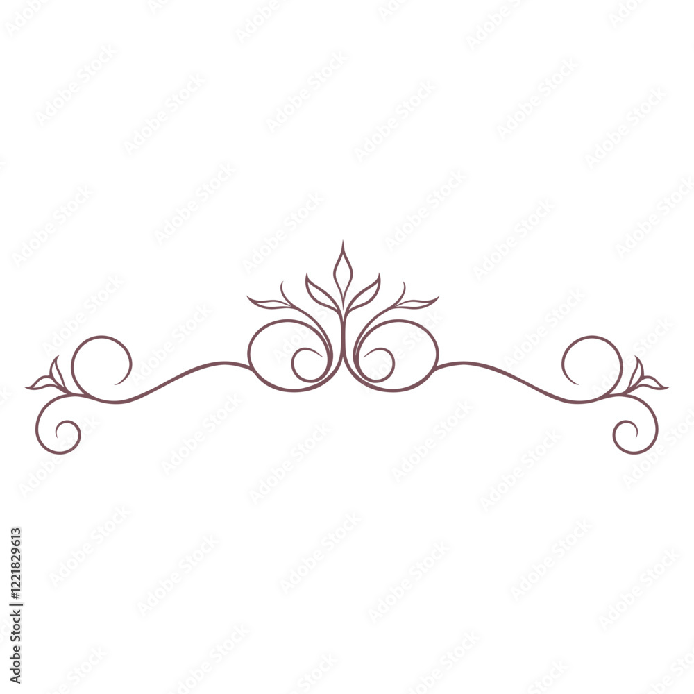 Ornament divider floral pattern style art vector Ornament divider floral pattern style art vector