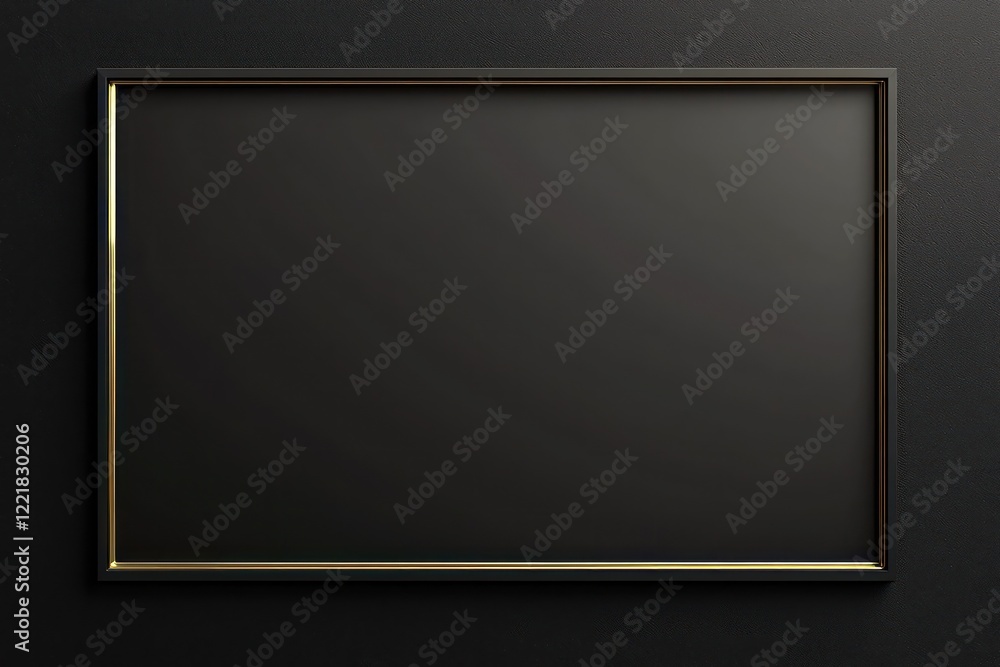 Gradient backdrop, sleek black frame with matte gold borders. Gradient backdrop, sleek black frame with matte gold borders.