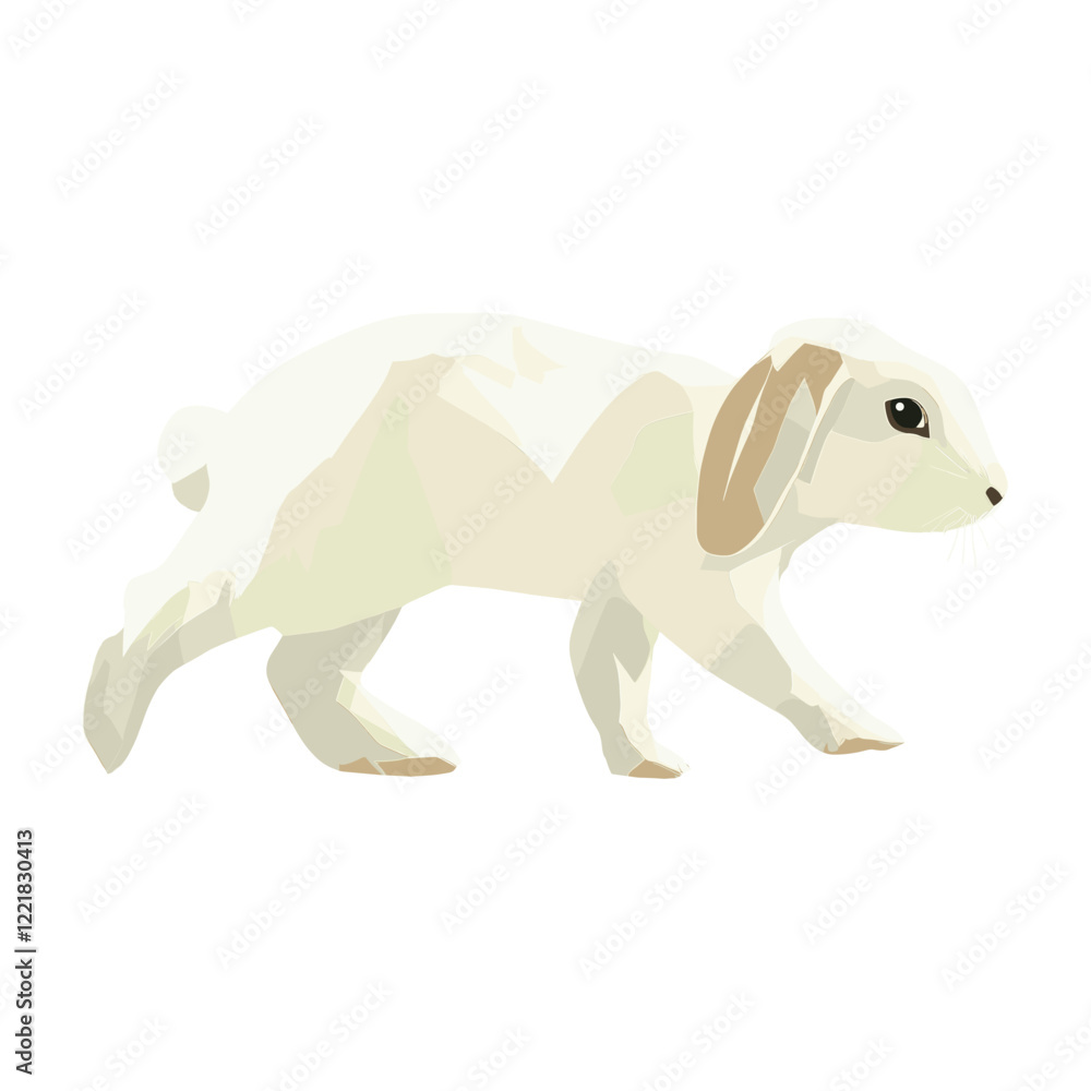 Obraz premium Rabbit art illustration minimalist vector