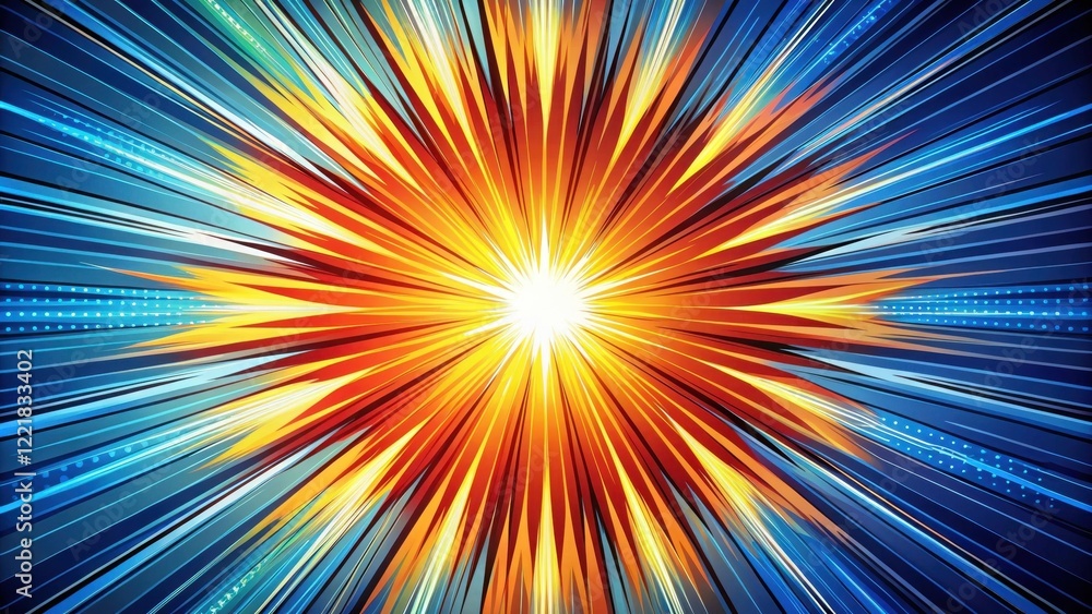Dynamic Burst of Radiant Energy and Speed Lines Dynamic Burst of Radiant Energy and Speed Lines
