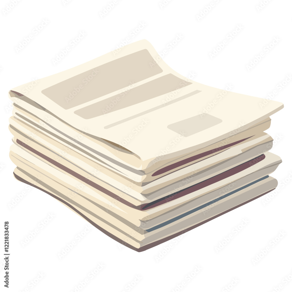 Newspaper illustration art publication vector