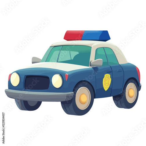 Police car illustration vehicle cartoon vector