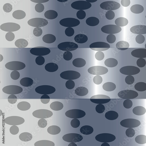 Transparent gradient plates and circles with ovals underneath.