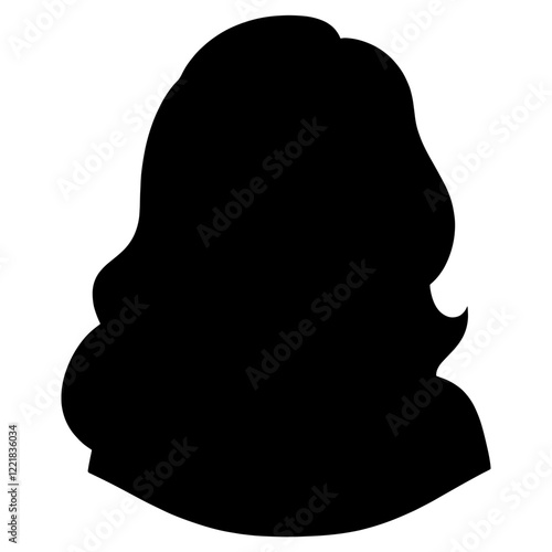 Silhouettes woman avatar icon illustration black publication vector