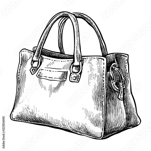 vectorBag hand drawn accessories accessory handbag