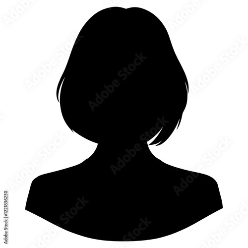 Avatar profile silhouette portrait image vector