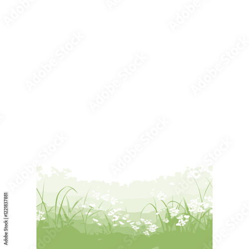 Meadow illustration background flowers vector