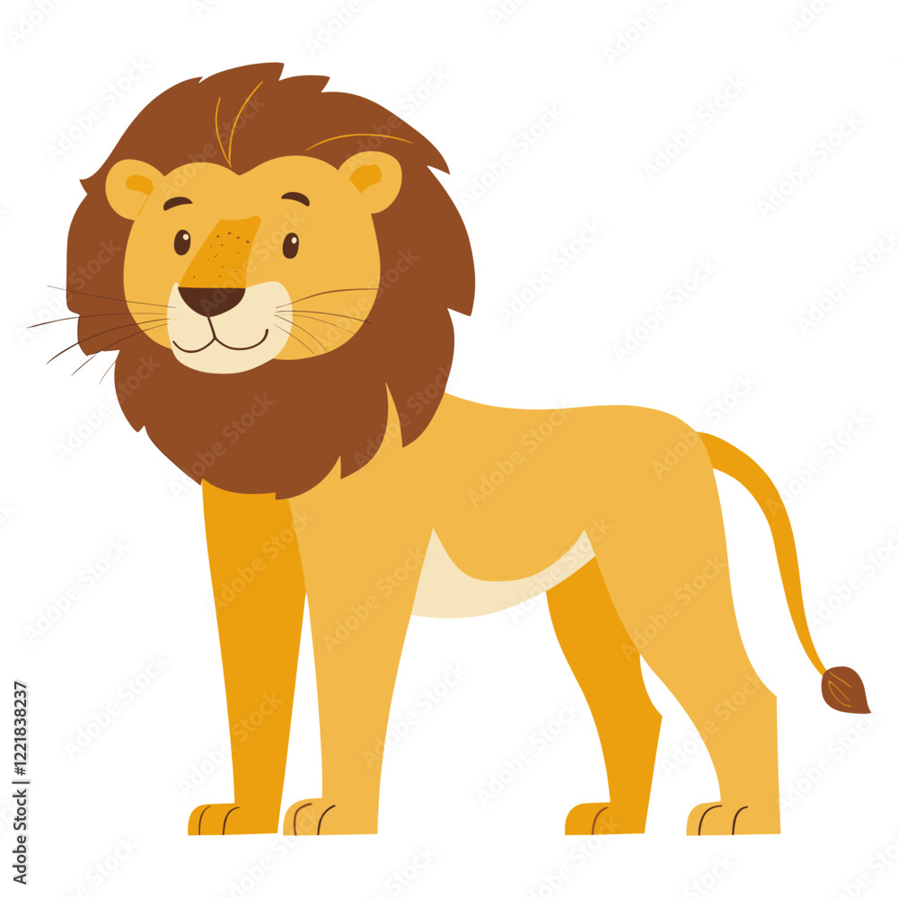 Obraz premium Lion illustration animal art vector