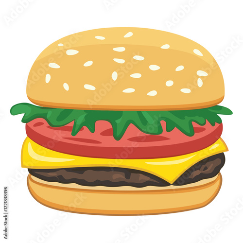 Burger illustration food art vector