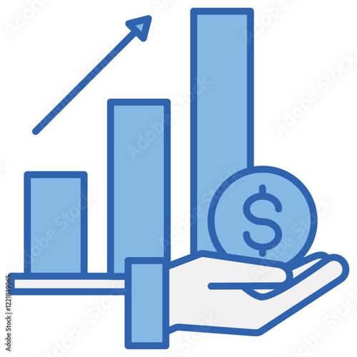 Incentive Blue White Icon