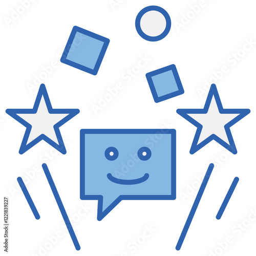 Fun Blue White Icon