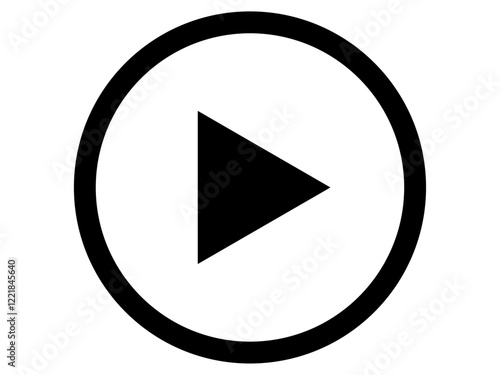 動画再生ボタンのアイコン（モノクロ）