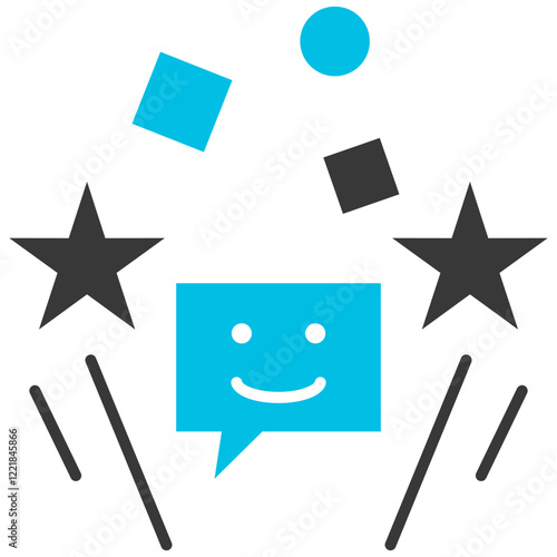 Fun Glyph Blue Grey Icon