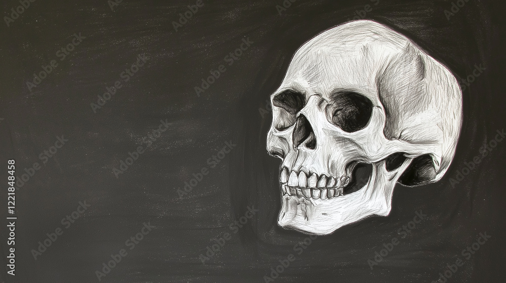 skull on black skull on black