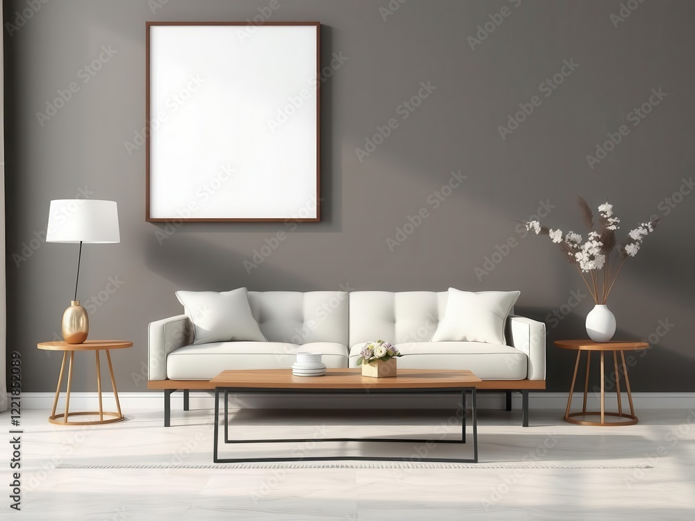 A modern and sleek wall art mockup featuring a clean design and a high-quality print perfect for adding a touch of sophistication to any room, office, decoration, wall art A modern and sleek wall art mockup featuring a clean design and a high-quality print perfect for adding a touch of sophistication to any room, office, decoration, wall art