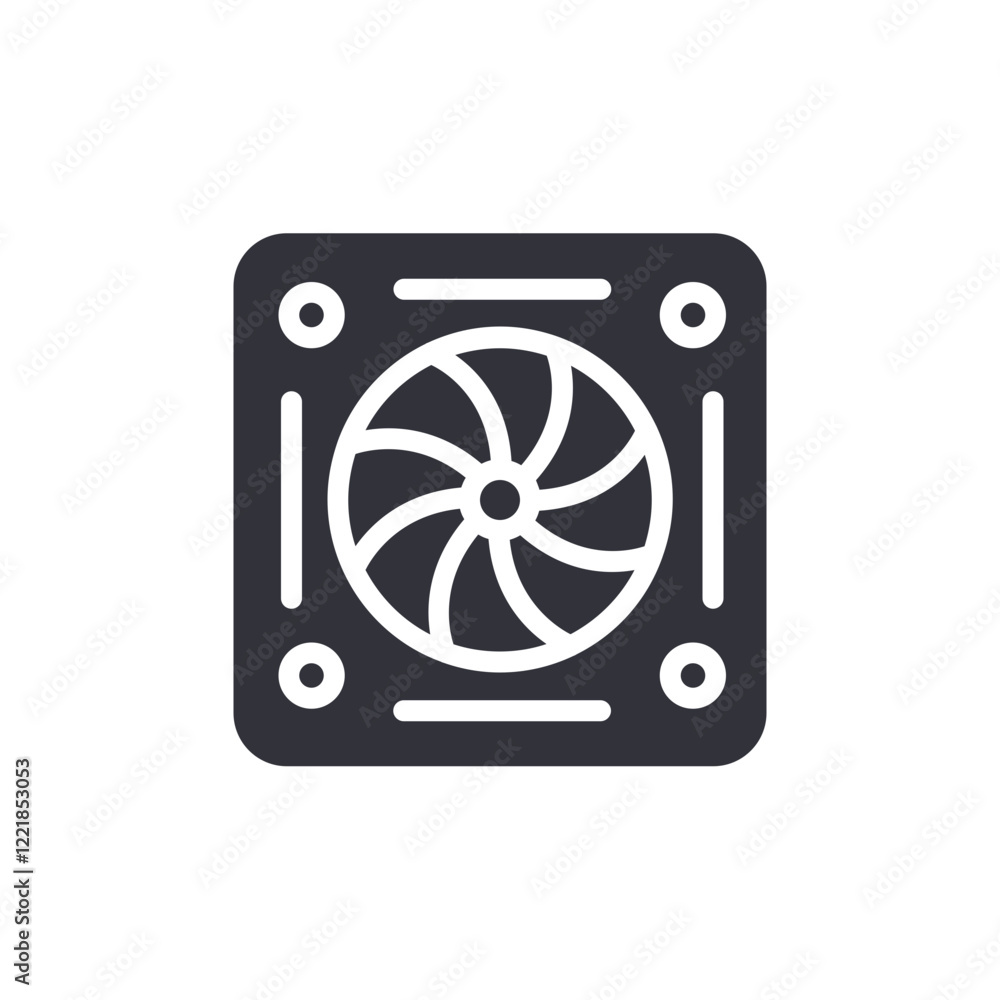 Fan cooler solid icons, minimalist vector illustration ,simple transparent graphic element .Isolated on white background Fan cooler solid icons, minimalist vector illustration ,simple transparent graphic element .Isolated on white background