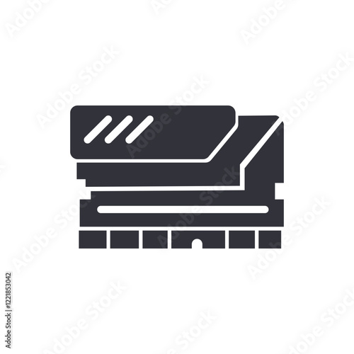 Gaming RAM solid icons, minimalist vector illustration ,simple transparent graphic element .Isolated on white background