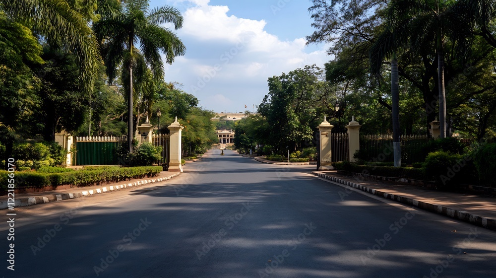 Serene Driveway to Bangalore Palace Serene Driveway to Bangalore Palace