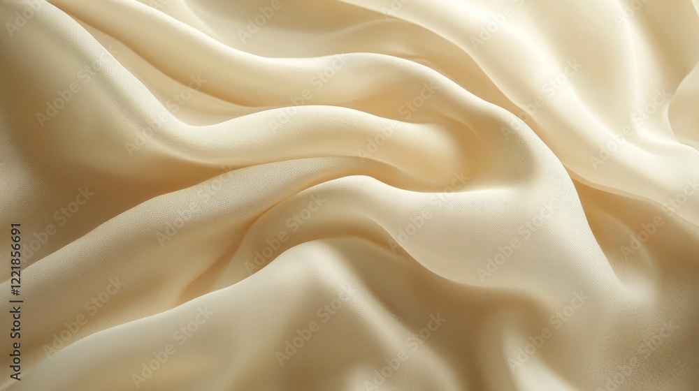 Obraz premium Soft Draped Creamy Beige Fabric Texture