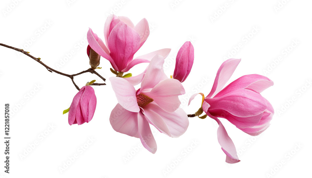 Obraz premium Elegant Pink and White Magnolia Floral Arrangement