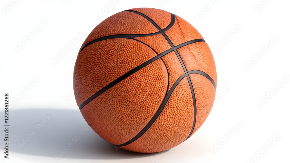 Orange Basketball with Black Lines on Textured Surface Orange Basketball with Black Lines on Textured Surface