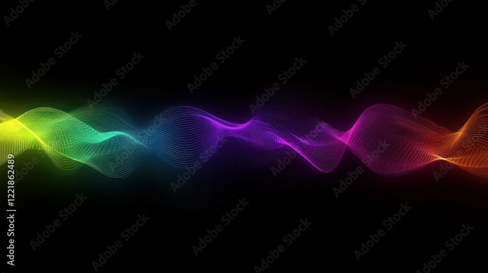 Fototapeta premium Rainbow Wave Abstract Background Design