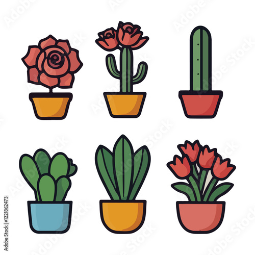 Flowers Continuous Line Icons