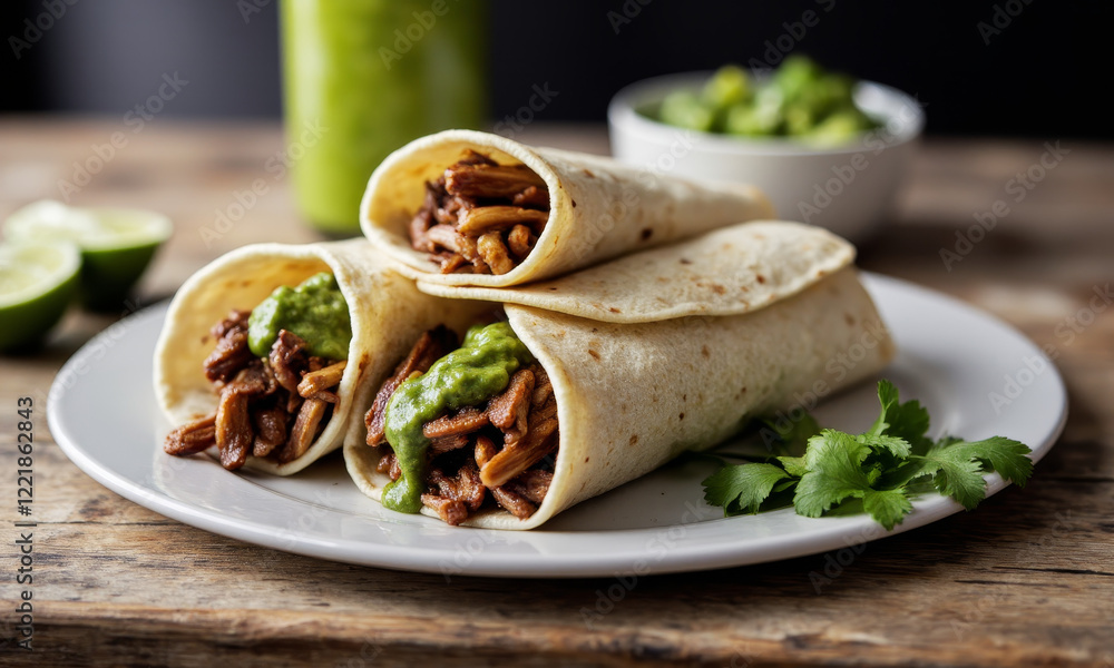 Pork Carnitas Burritos with Salsa Verde Pork Carnitas Burritos with Salsa Verde