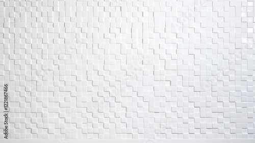 Abstract Ceramic Mosaic Tile Wall with a Clean Aesthetic