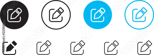 edit pen icon, create modify pen sign button, Pencil icon, sign up icon editing text file document icons