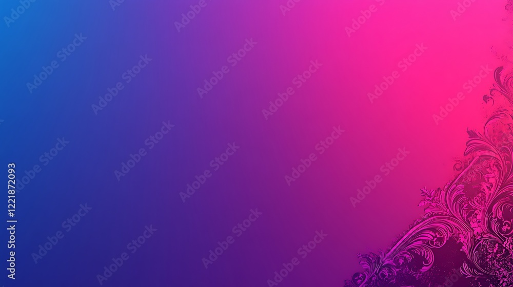 Abstract Gradient Background With Floral Design Abstract Gradient Background With Floral Design